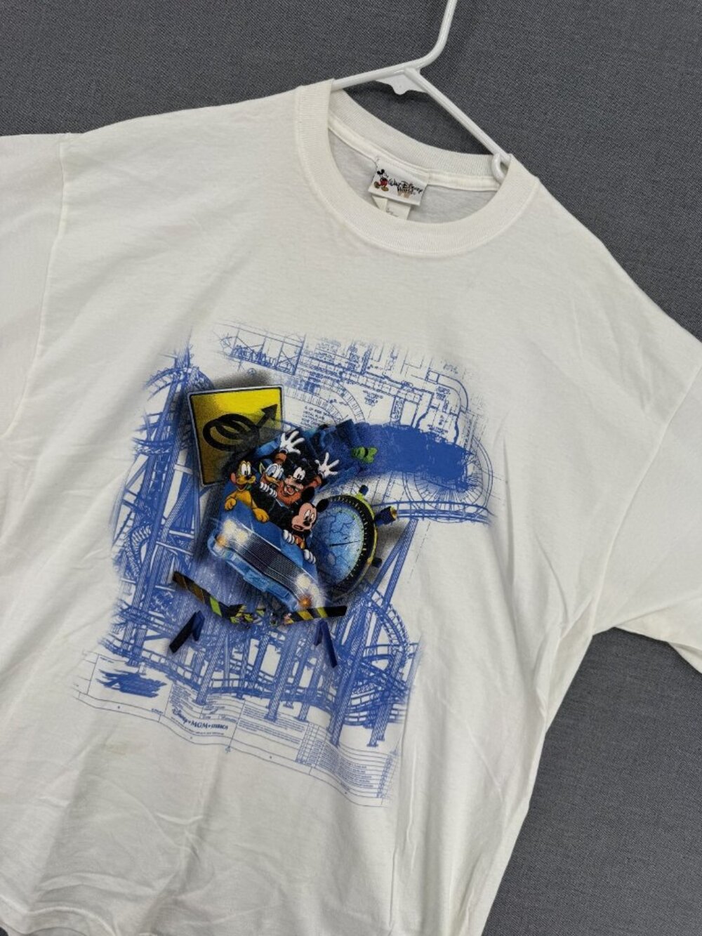 Vtg Disney World x Aerosmith Rock N Roller Coaster T-Shirt Mens L Disney MGM Tee